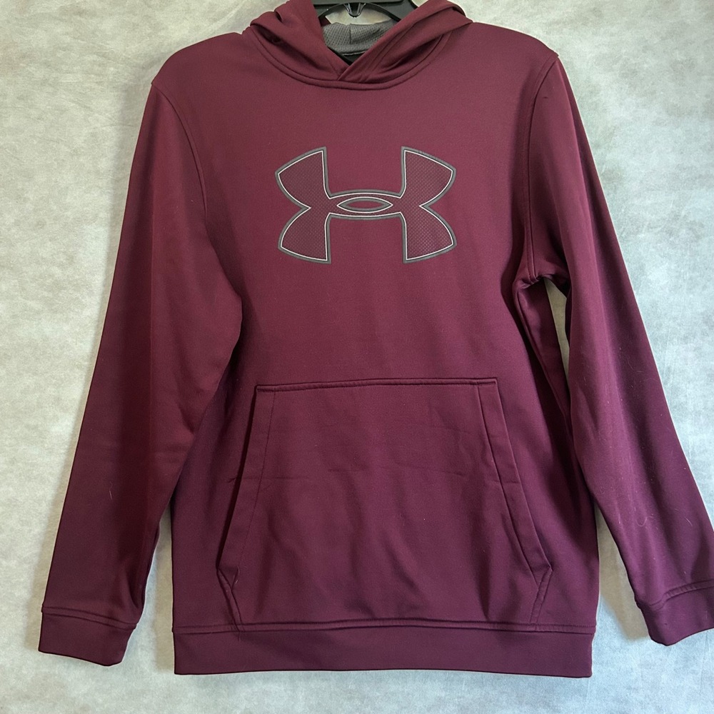 Under Armour Mens ColdGear Loose Fit Hoodie Maroon Burgundy Small SM P CH